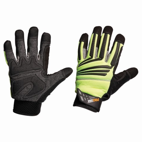 PRO GLOVE MECHANICS HIGH VIS YELLOW CUT 5 GLOVE LARGE